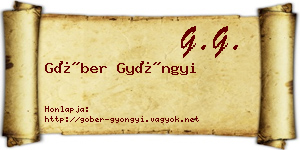 Góber Gyöngyi névjegykártya