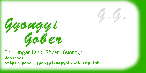 gyongyi gober business card